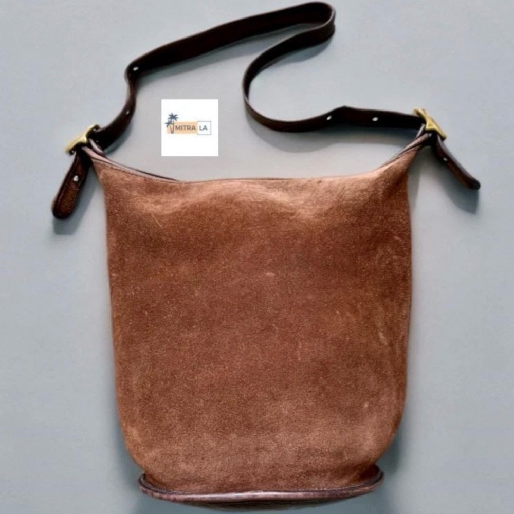 Vintage Coach Brown Mahogany Suede Berkeley XL Duffle Sac